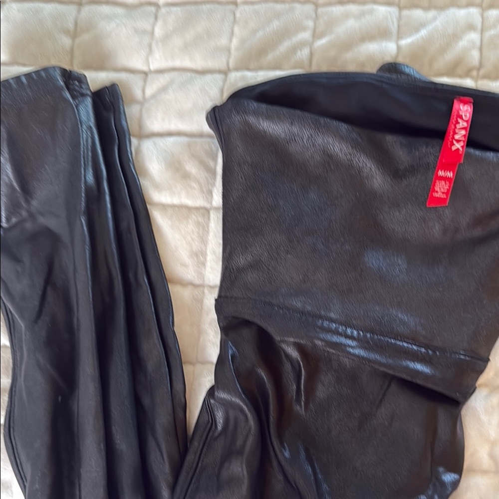 SPANX Shiny Black Leggings